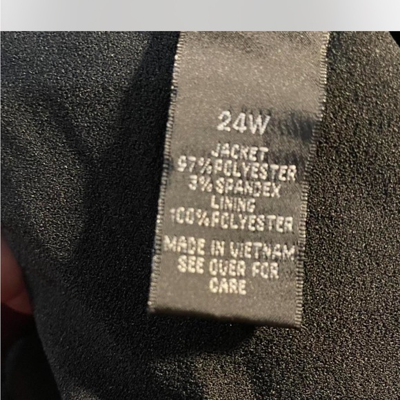 Elegant Black Women's Blazer Plus size 24W - NWT- Alyx - Picture 5 of 6